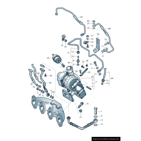 Turbochargeur - Pièces d'origine VW/Audi 038145702N