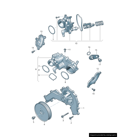 Thermostat - Pièces d'origine VW/Audi 059121111CR Thermostat - Pièces d'origine VW/Audi 059121111CR