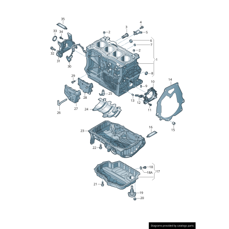 Couvercle de séparateur d'huile - Pièces d'origine VW/Audi 04E103729 Couvercle de séparateur d'huile - Pièces d'origine VW/Audi 04E103729