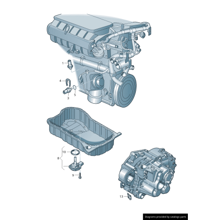 Capteur de pression d'huile à 1 broche - Pièces d'origine VW/Audi 038919081P