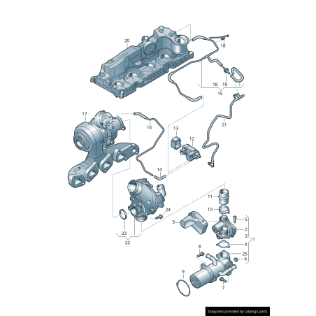 Refroidisseur de soupape EGR - Pièces d'origine VW/Audi 04L131512A Refroidisseur de soupape EGR - Pièces d'origine VW/Audi 04L131512A