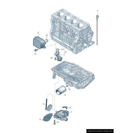 Refroidisseur d'huile moteur - Pièces d'origine VW/Audi 04E117021K Refroidisseur d'huile moteur - Pièces d'origine VW/Audi 04E117021K