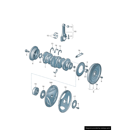 Volant moteur - Pièces d'origine VW/Audi 022105266AK Volant moteur - Pièces d'origine VW/Audi 022105266AK