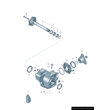 Joint d'étanchéité de bride d'essieu - Pièces d'origine VW/Audi 02D525596F Joint d'étanchéité de bride d'essieu - Pièces d'origine VW/Audi 02D525596F
