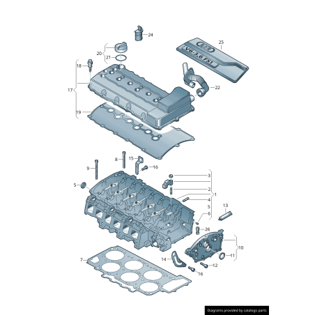 Joint de couvercle de soupape - Pièces d'origine VW/Audi 03H103483E Joint de couvercle de soupape - Pièces d'origine VW/Audi 03H103483E