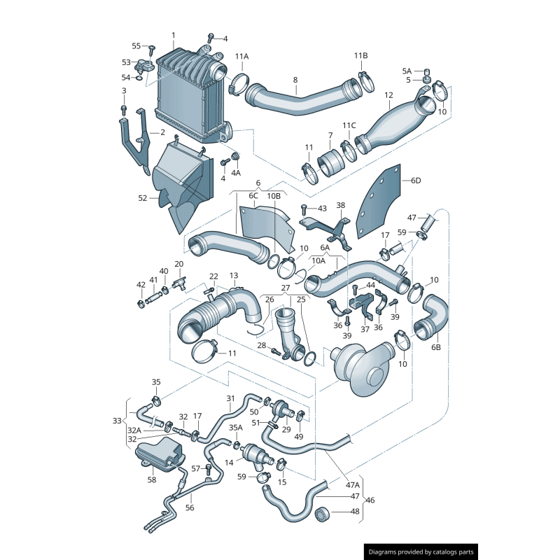 Tuyau de pression - Pièces d'origine VW/Audi 06A145790C