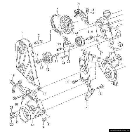 Couvercle de courroie de distribution - Pièces d'origine VW/Audi 048109175A Couvercle de courroie de distribution - Pièces d'origine VW/Audi 048109175A
