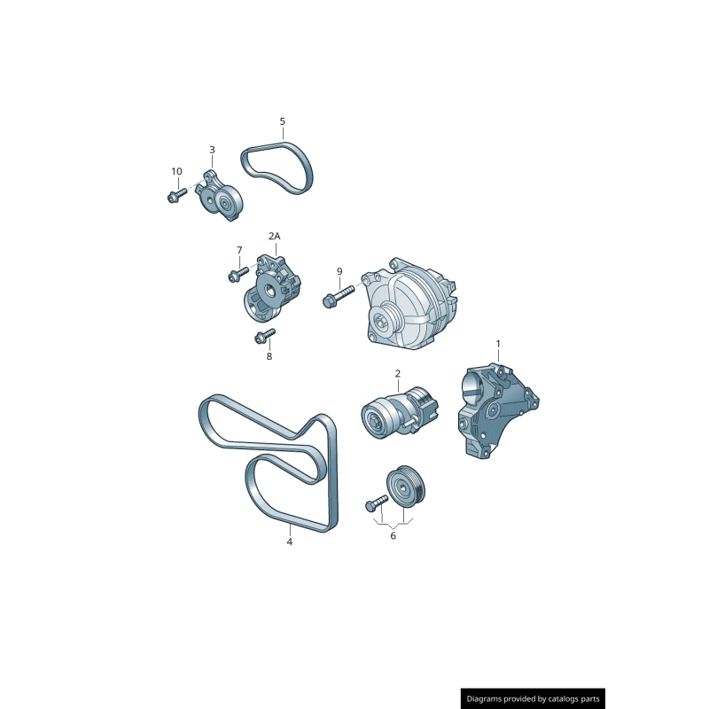 Tendeur de courroie automatique - Pièces d'origine VW/Audi 03C145299AF