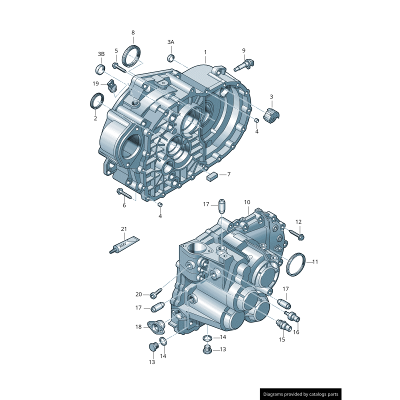 Joint d'étanchéité de l'arbre d'entrée de transmission - Pièces d'origine VW/Audi 02M311113A
