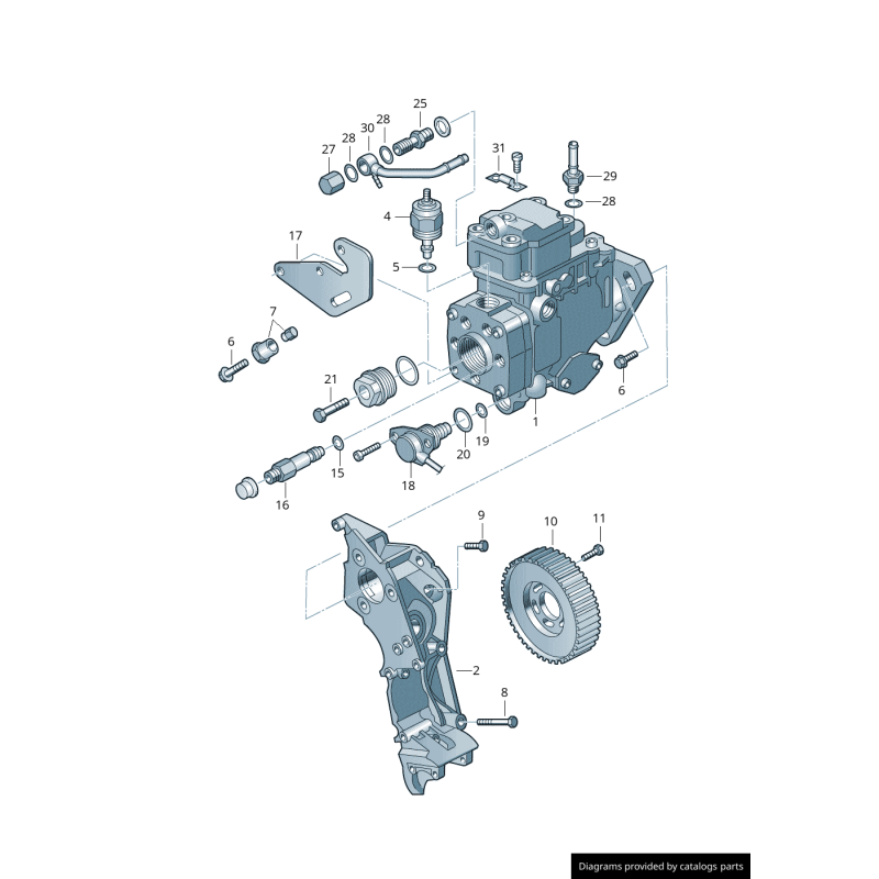 Pompe d'injection de 10 mm - Pièces d'origine VW/Audi 038130107KX