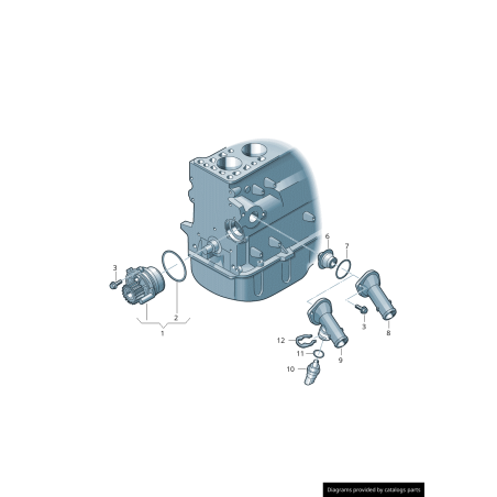 Thermostat (87°C) - Pièces d'origine VW/Audi 03G121113A Thermostat (87°C) - Pièces d'origine VW/Audi 03G121113A