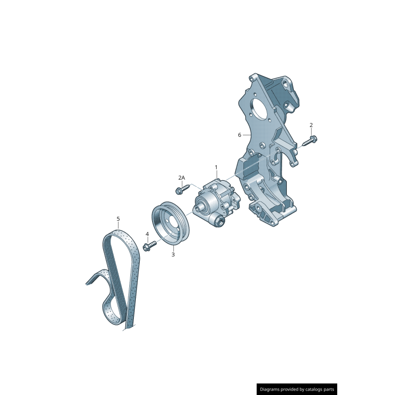 Poulie de direction assistée - Pièces d'origine VW/Audi 038145255A