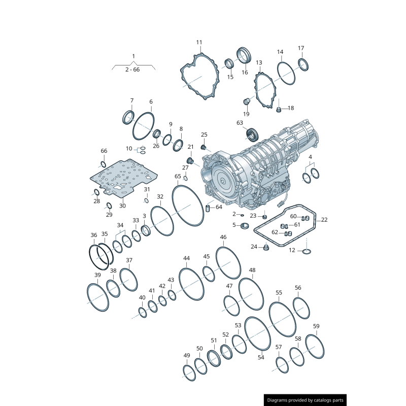 Joint d'étanchéité de bride d'arbre de transmission - Pièces d'origine VW/Audi 018409399B