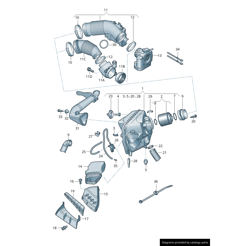 Joint d'étanchéité - Pièces d'origine VW/Audi 059129193C