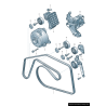 Rouleau de renvoi - Pièces d'origine VW/Audi 059903341H Rouleau de renvoi - Pièces d'origine VW/Audi 059903341H