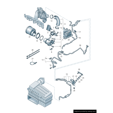 Joint - Pièces d'origine VW/Audi 04L131547 Joint - Pièces d'origine VW/Audi 04L131547