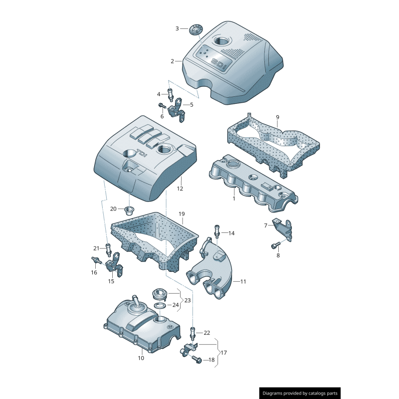Montage à goujon - Pièces d'origine VW/Audi 03L103164