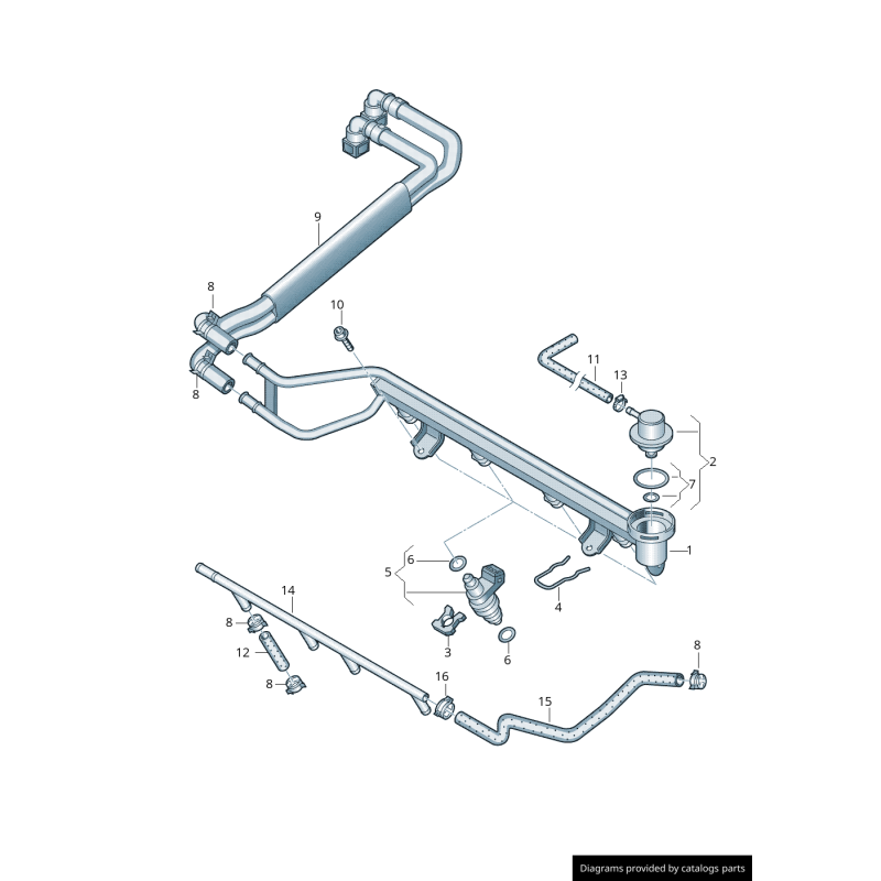 Injecteur de carburant - Pièces d'origine VW/Audi 06A906031BC