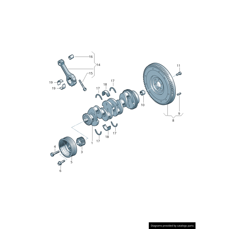 Volant moteur DSG - Pièces d'origine VW/Audi 03L105266EF