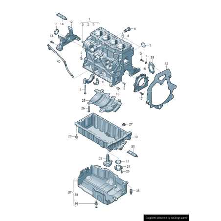 Tube de jauge d'huile - Pièces d'origine VW/Audi 03L103634G