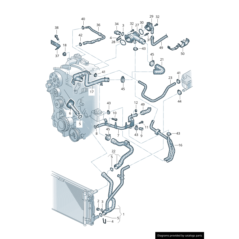 Tuyau - Pièces d'origine VW/Audi 038121086F
