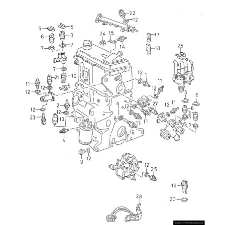 Interrupteur de température - Pièces d'origine VW/Audi 043906163A Interrupteur de température - Pièces d'origine VW/Audi 043906163A