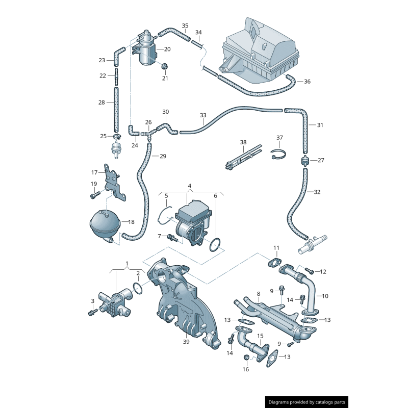 Joint de corps de papillon - Pièces d'origine VW/Audi 03L131547B