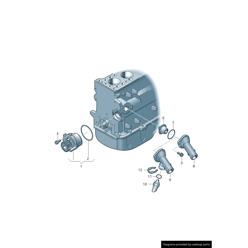 Thermostat - Pièces d'origine VW/Audi 03G121113