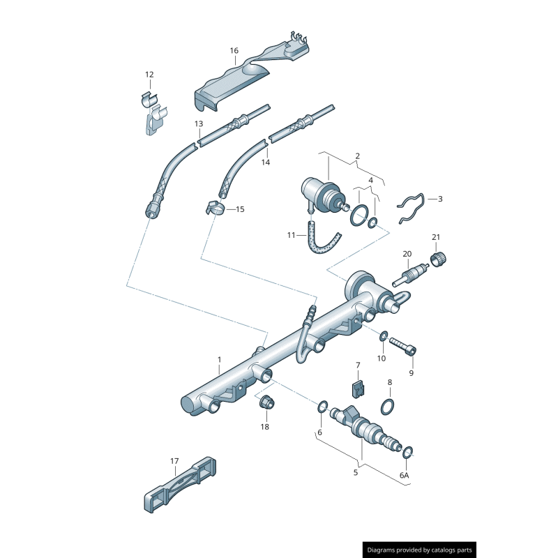 Injecteur de carburant - Pièces d'origine VW/Audi 06B133551M