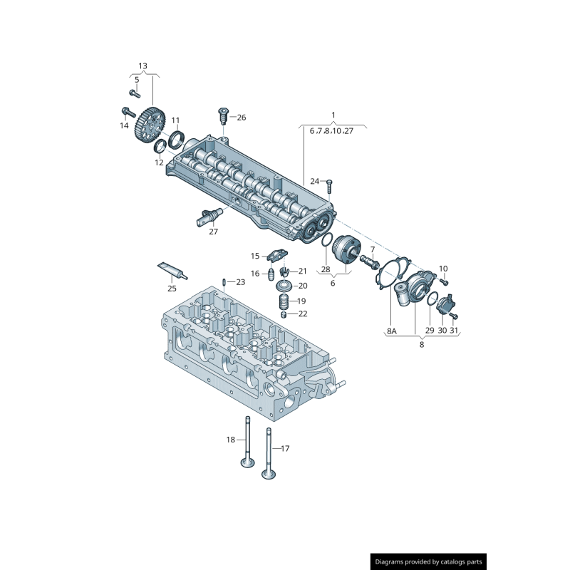 Boîtier de solénoïde d'ajusteur d'arbre à cames - Pièces d'origine VW/Audi 03L109096B