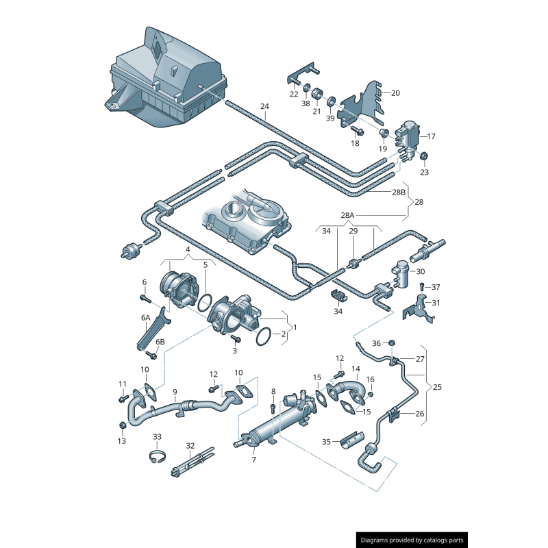 Joint EGR - Pièces d'origine VW/Audi 03L131547D