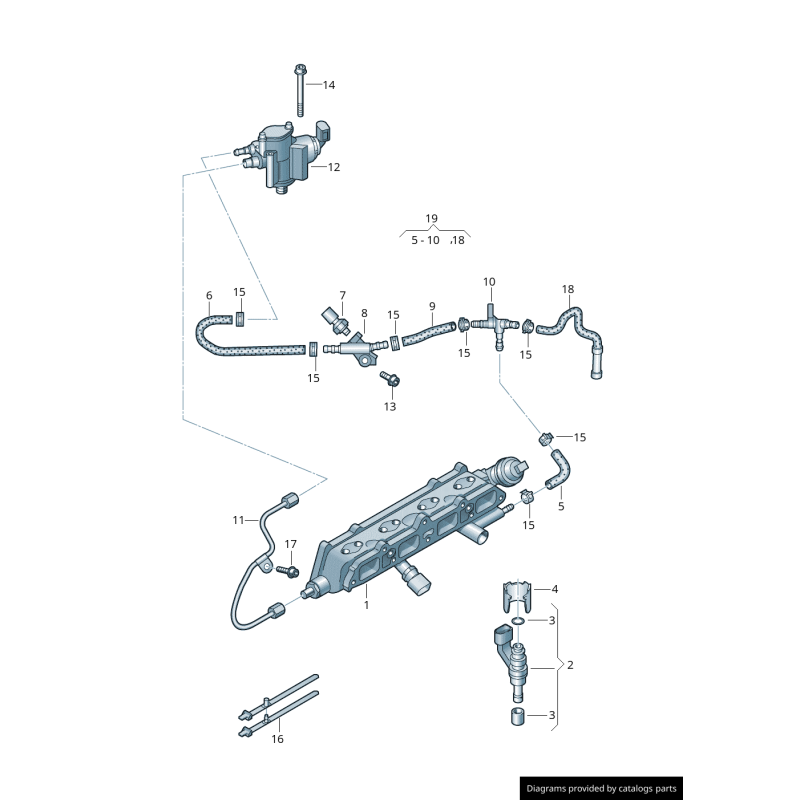 Capteur de pression de carburant basse pression - Pièces d'origine VW/Audi 03C906051A
