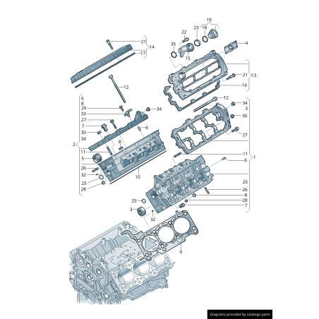 Couverture - Pièces d'origine VW/Audi 059103113G Couverture - Pièces d'origine VW/Audi 059103113G