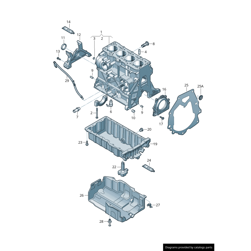 Joint d'étanchéité arrière du vilebrequin - Pièces d'origine VW/Audi 03L103171A