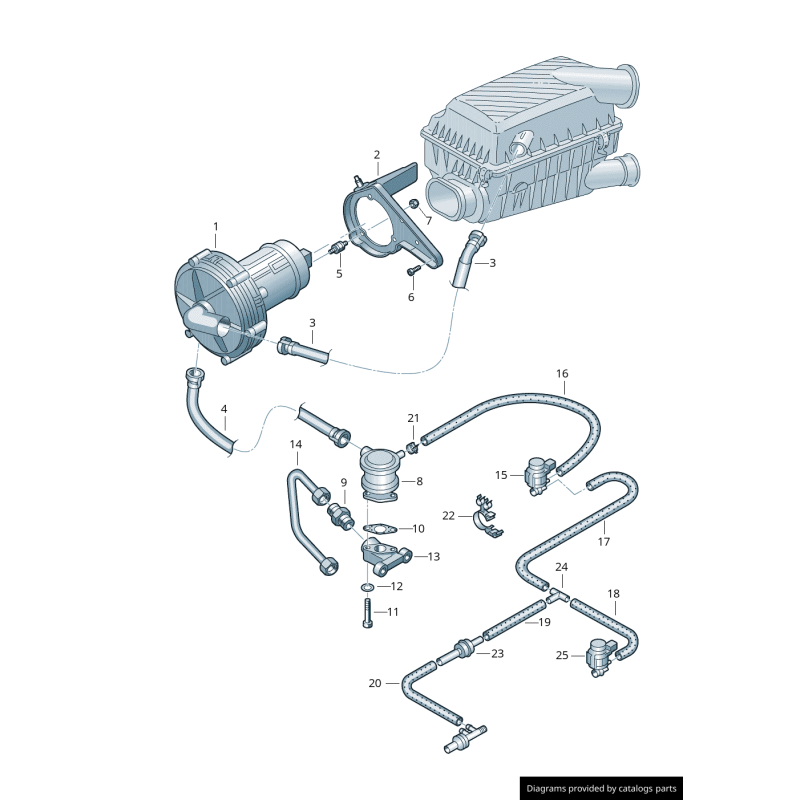 Pompe d'injection d'air secondaire - Pièces d'origine VW/Audi 06A959253E
