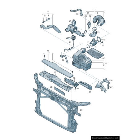 Capteur de débit d'air massique (MAF) - Pièces d'origine VW/Audi 03L906461A