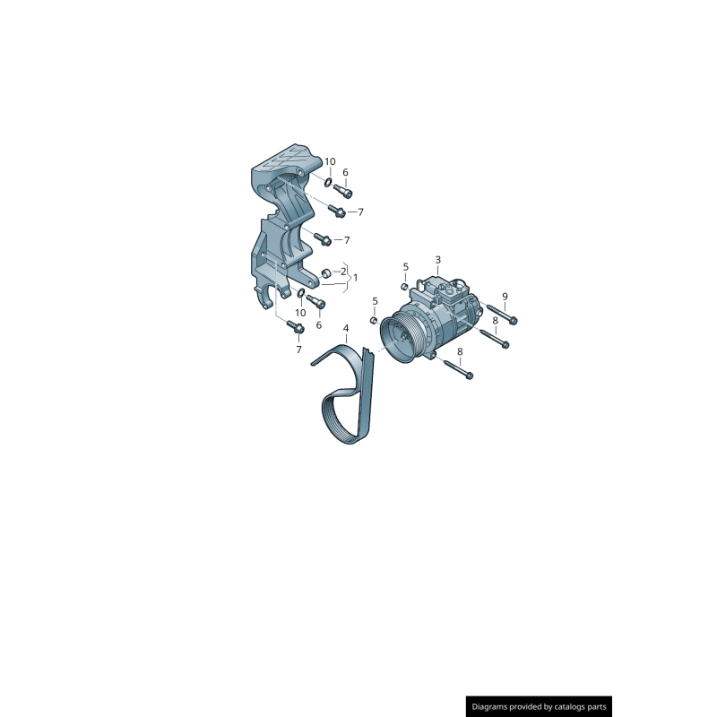 Courroie d'accessoire - Pièces d'origine VW/Audi 022145933P