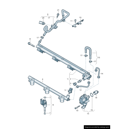 Kit de joint torique d'injecteur supérieur - Pièces d'origine VW/Audi 03H198149A Kit de joint torique d'injecteur supérieur - Pièces d'origine VW/Audi 03H198149A