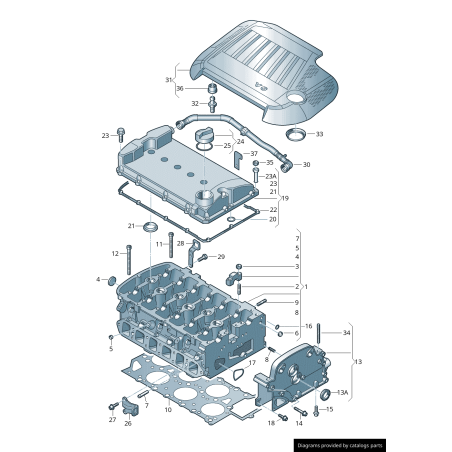 Joint de couvercle de soupape - Pièces d'origine VW/Audi 022103484F