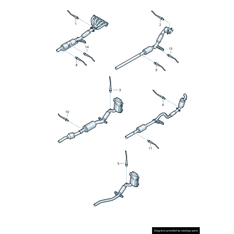 Capteur d'oxygène arrière - Pièces d'origine VW/Audi 04E906262EF