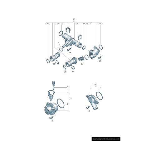Adaptateur - Pièces d'origine VW/Audi 04L121131AA Adaptateur - Pièces d'origine VW/Audi 04L121131AA