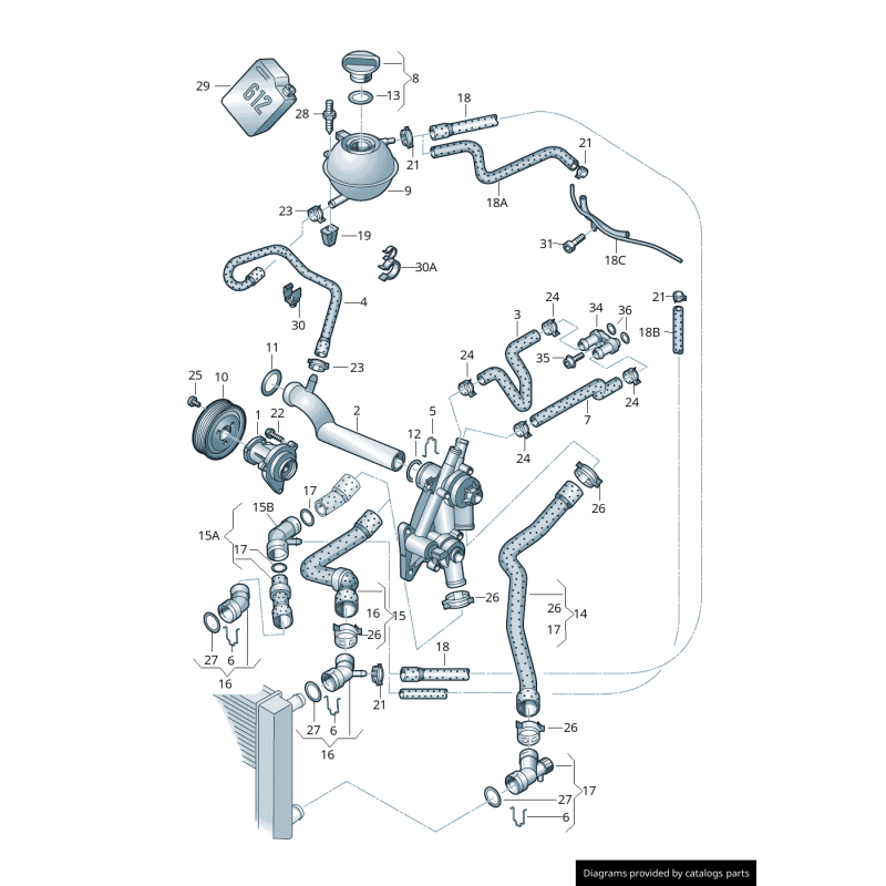 Poulie - Pièces d'origine VW/Audi 03D121028B