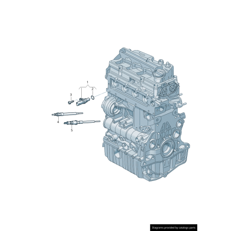 Bougie de préchauffage - Pièces d'origine VW/Audi 03L905061K