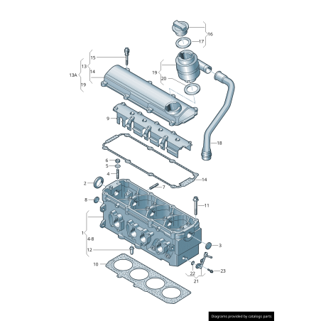 Bouchon d'extrémité de l'arbre à cames - Pièces d'origine VW/Audi 06B103113C Bouchon d'extrémité de l'arbre à cames - Pièces d'origine VW/Audi 06B103113C
