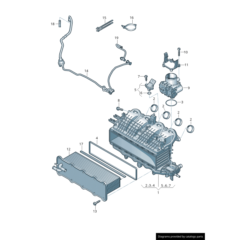 Corps de papillon - Pièces d'origine VW/Audi 03F133062B
