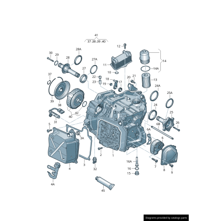 Refroidisseur d'huile de transmission - Pièces d'origine VW/Audi 02E409061C