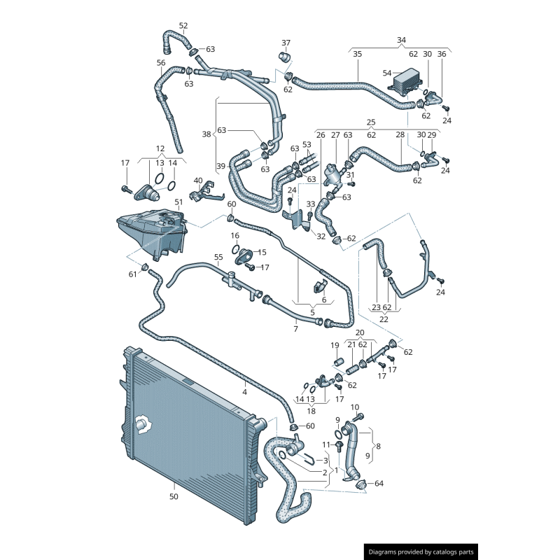 Tuyau - Pièces d'origine VW/Audi 059121731D Tuyau - Pièces d'origine VW/Audi 059121731D