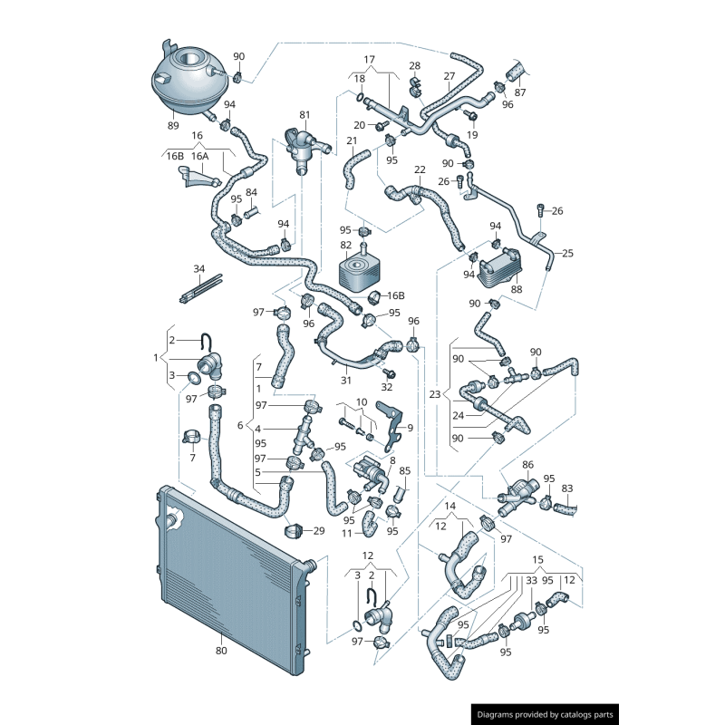 Tuyau - Pièces d'origine VW/Audi 03L121065AJ
