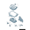 Ensemble de couverture de moteur - Intérieur - Pièces d'origine VW/Audi 03G103967 Ensemble de couverture de moteur - Intérieur - Pièces d'origine VW/Audi 03G103967