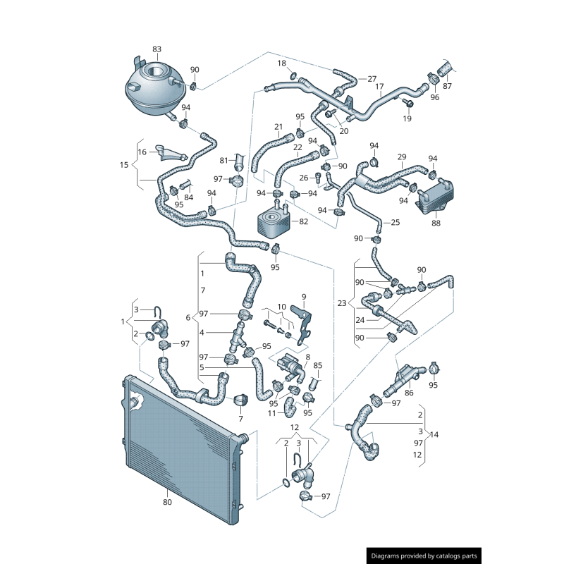 Tuyau - Pièces d'origine VW/Audi 03L121065F